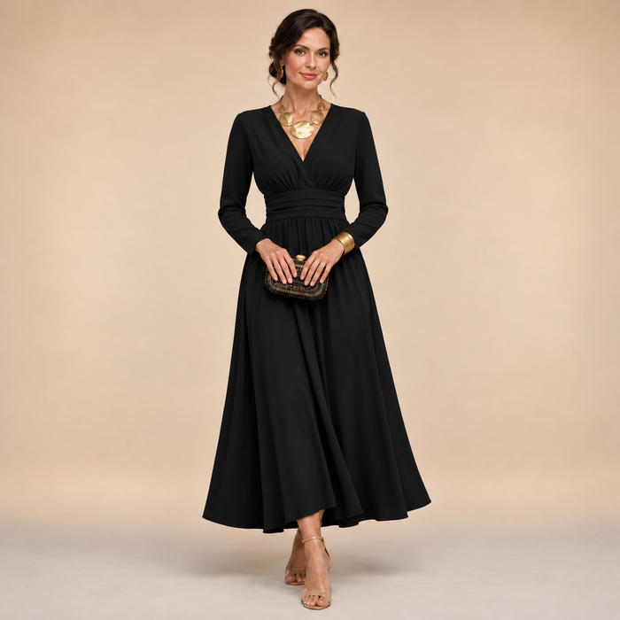 The Isabella Long Sleeve Wrap Dress