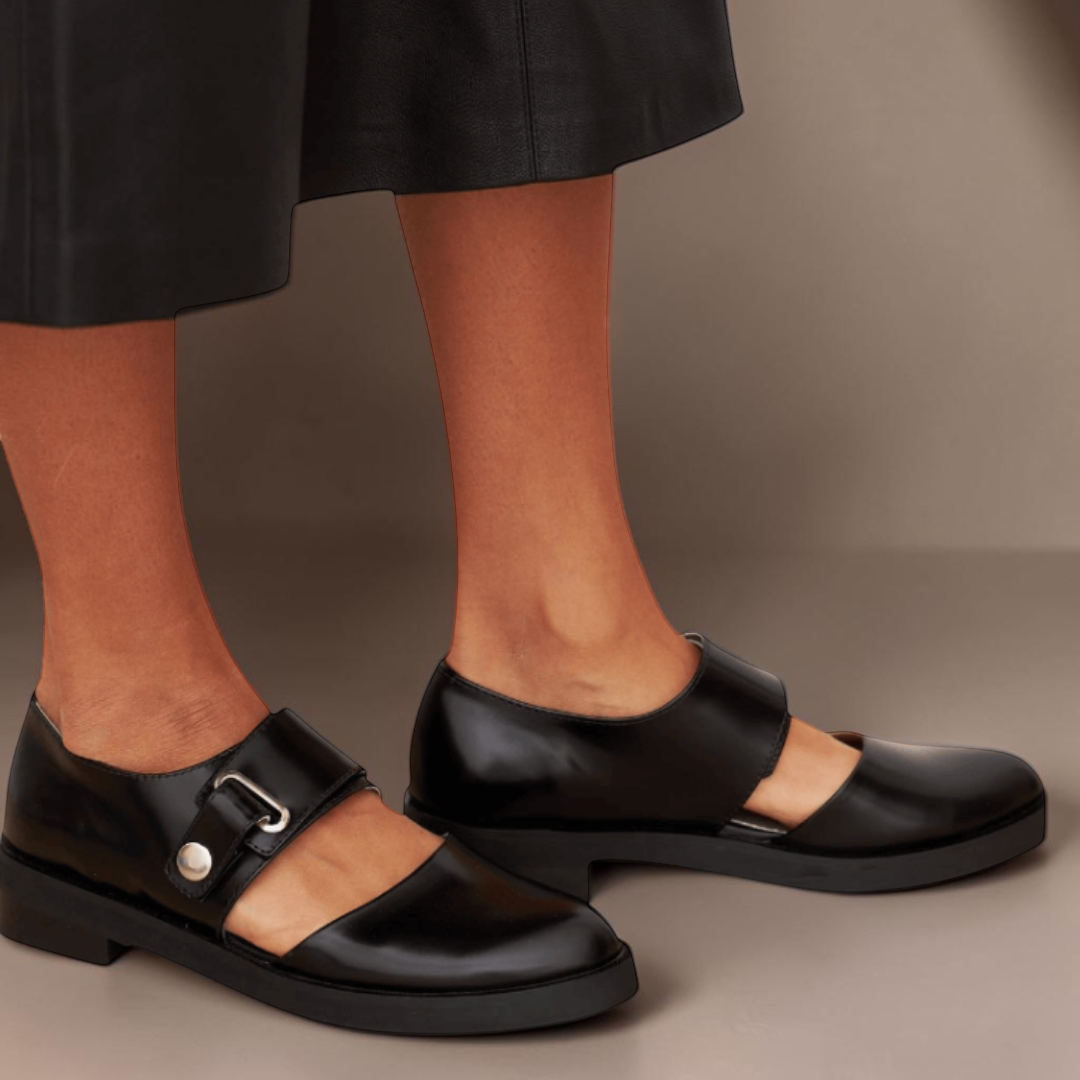 Norma | Adjustable Strap Mary Jane Flats