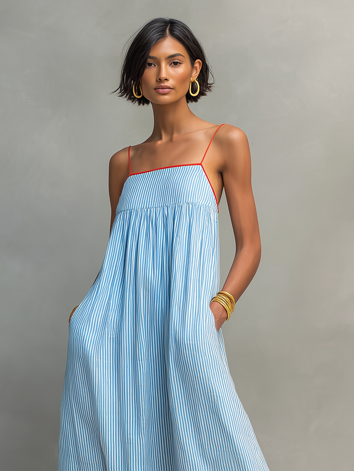 Coralie | Breezy Striped Maxi Dress