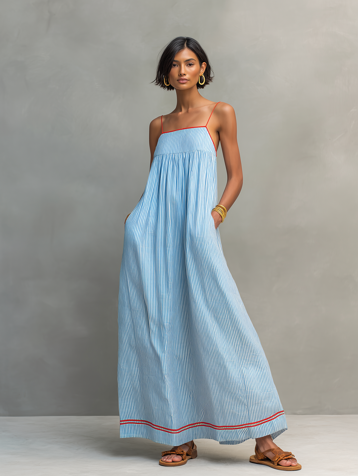 Coralie | Breezy Striped Maxi Dress