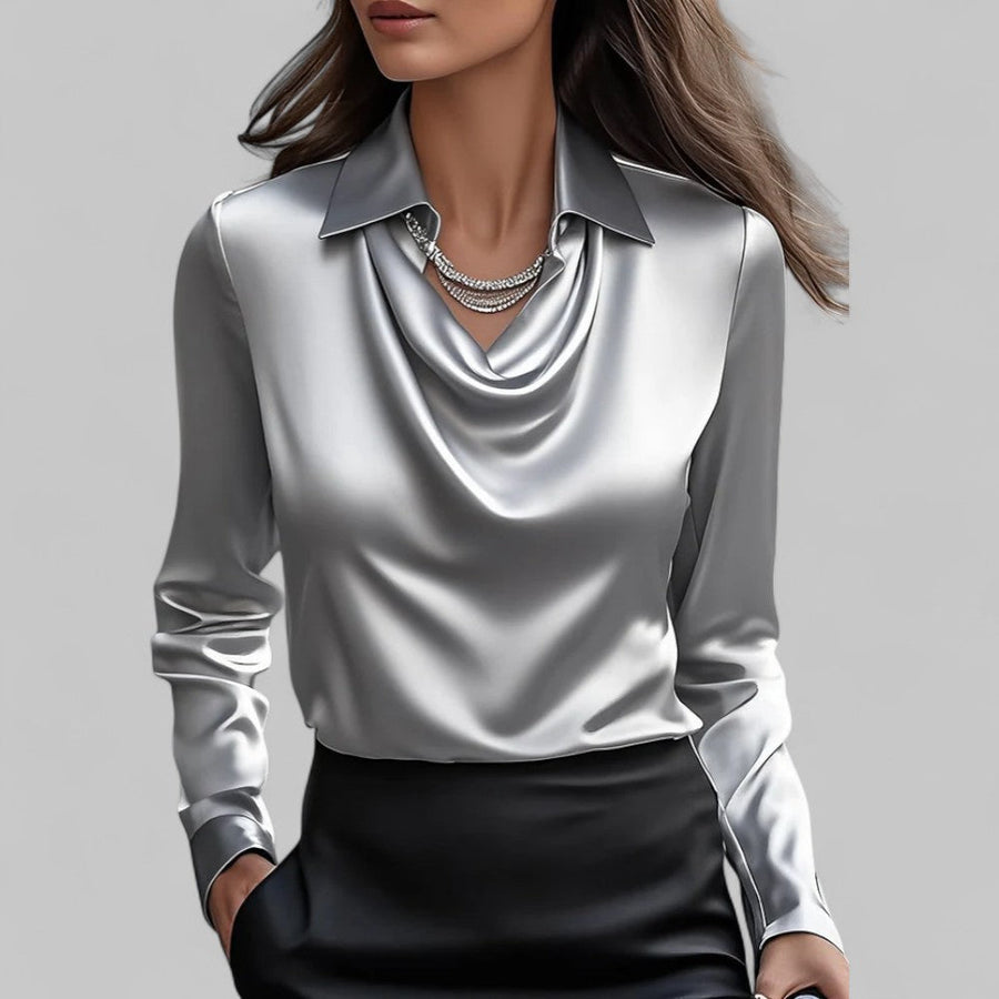 Patricia | Draped Neck Blouse