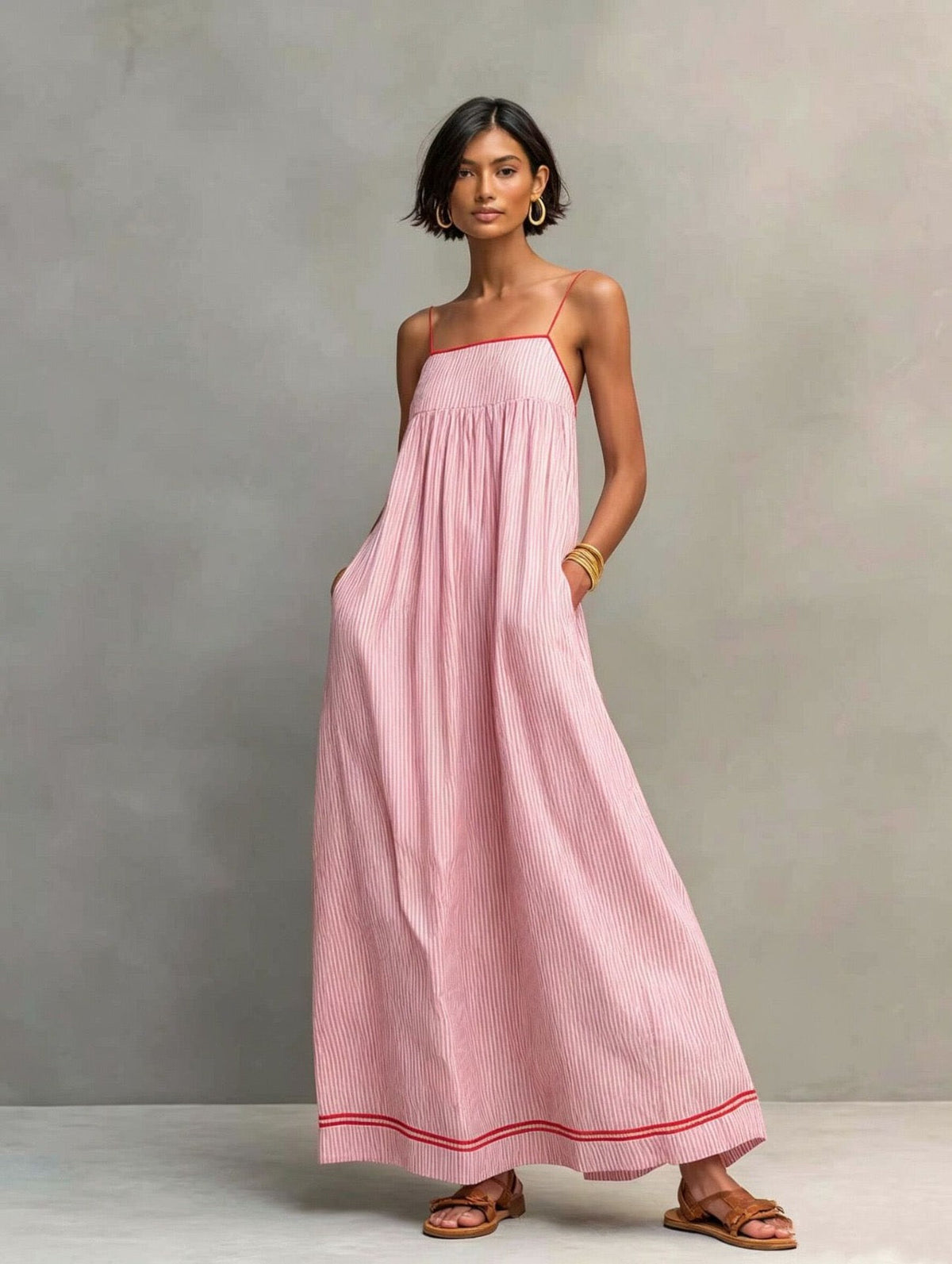 Leontine | Breezy Striped Maxi Dress