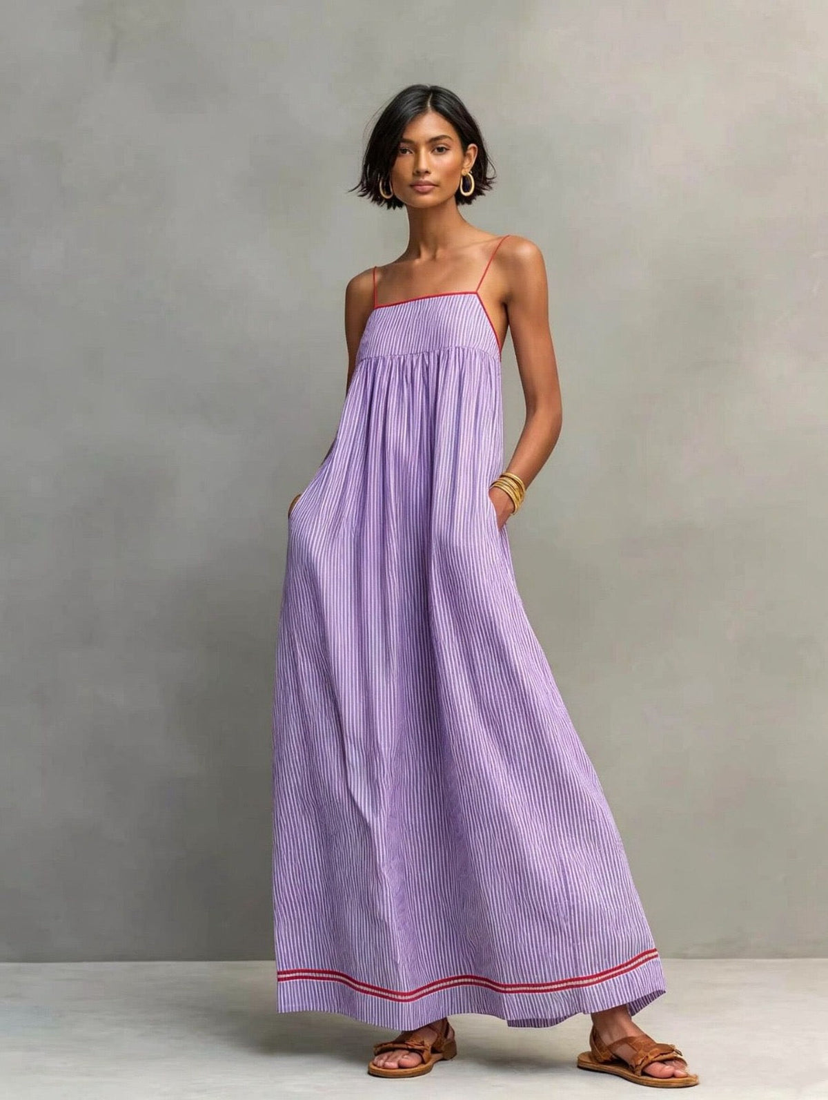 Leontine | Breezy Striped Maxi Dress