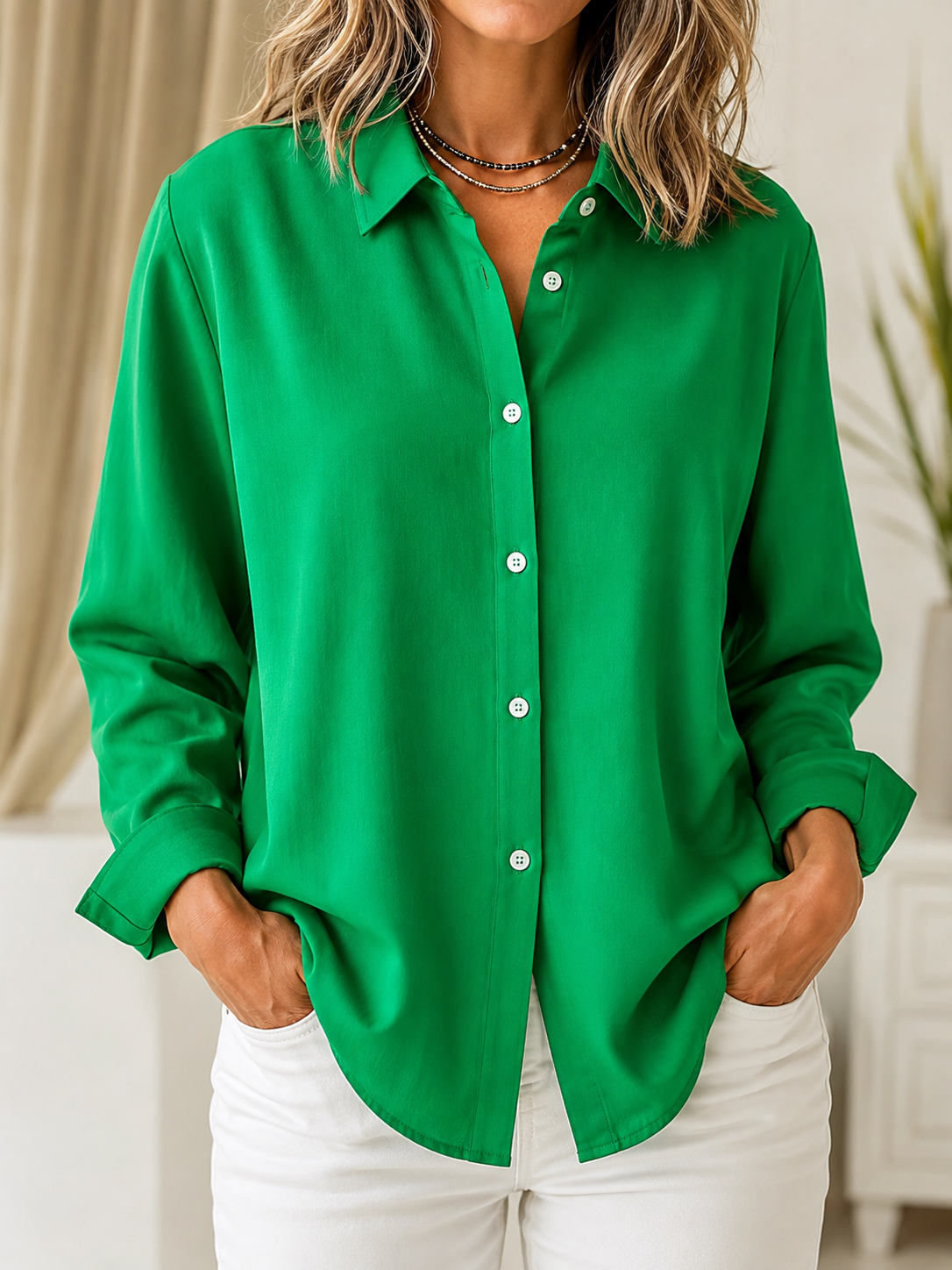 Donna | Classic Solid Blouse