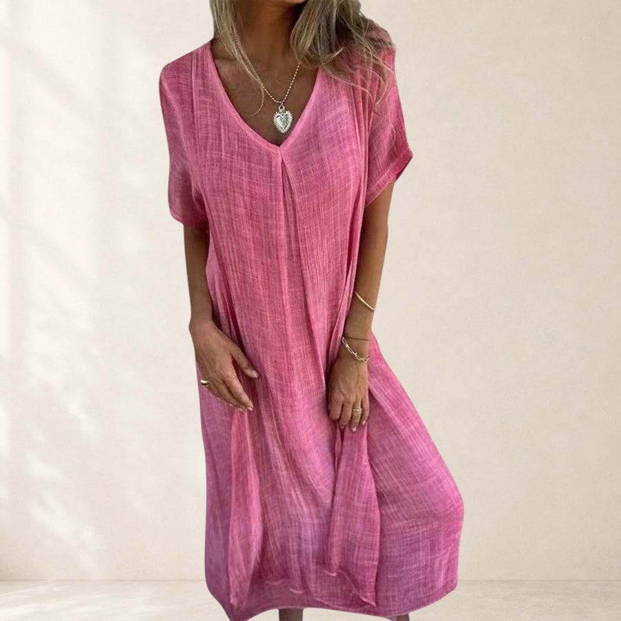 Fiona™ – Elegant Lightweight V-Neck Dress
