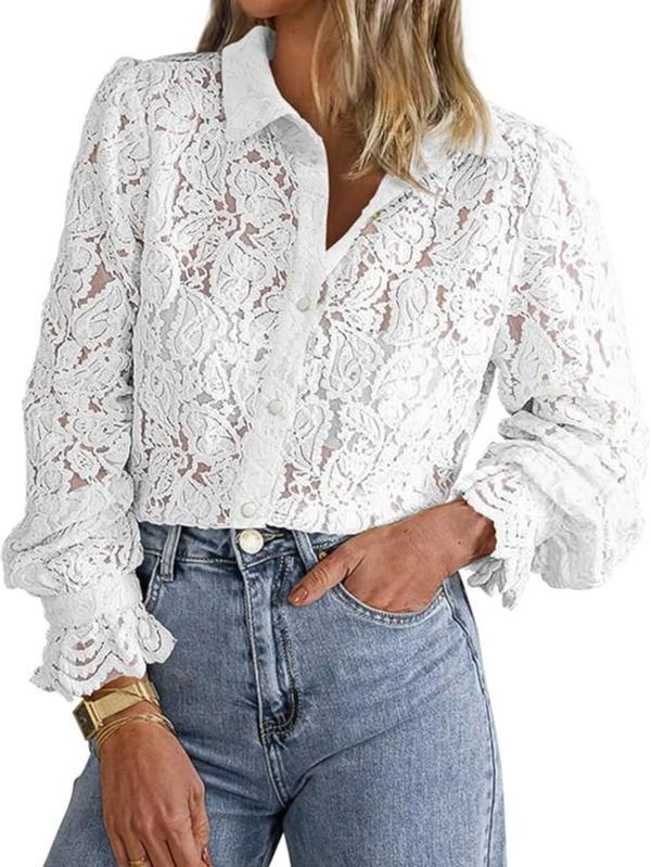ILAW™ - Chic Long Sleeve Button Down Blouse