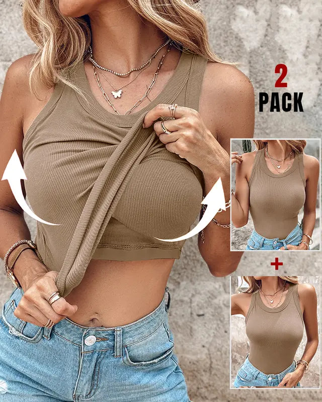 DASHA™ | Comfort Built-In Bra Tank Top (Pack of 2)