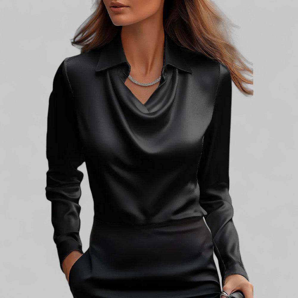 Patricia | Draped Neck Blouse