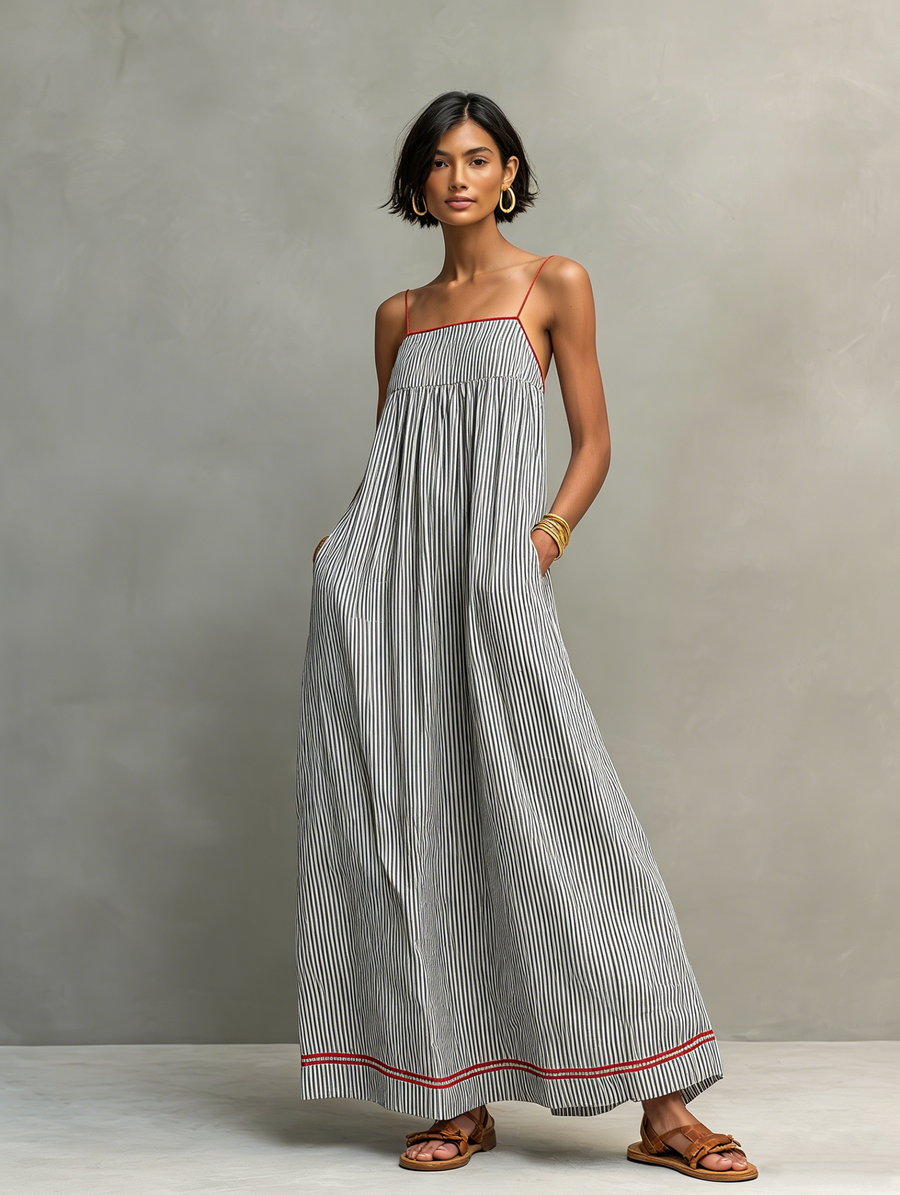 Leontine | Breezy Striped Maxi Dress