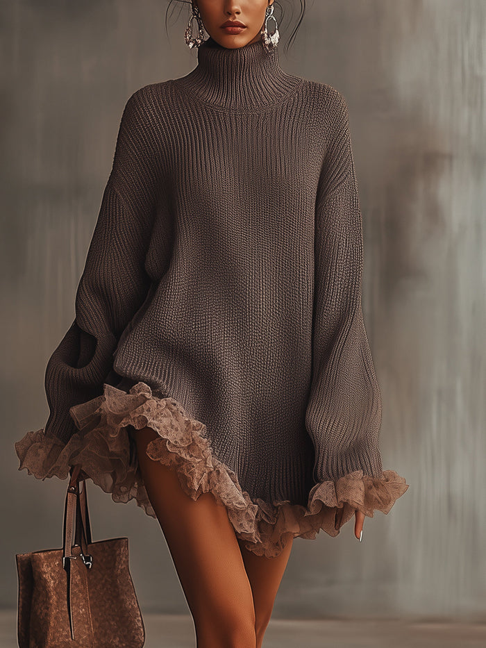 Nina | Ruffled Knit Dress