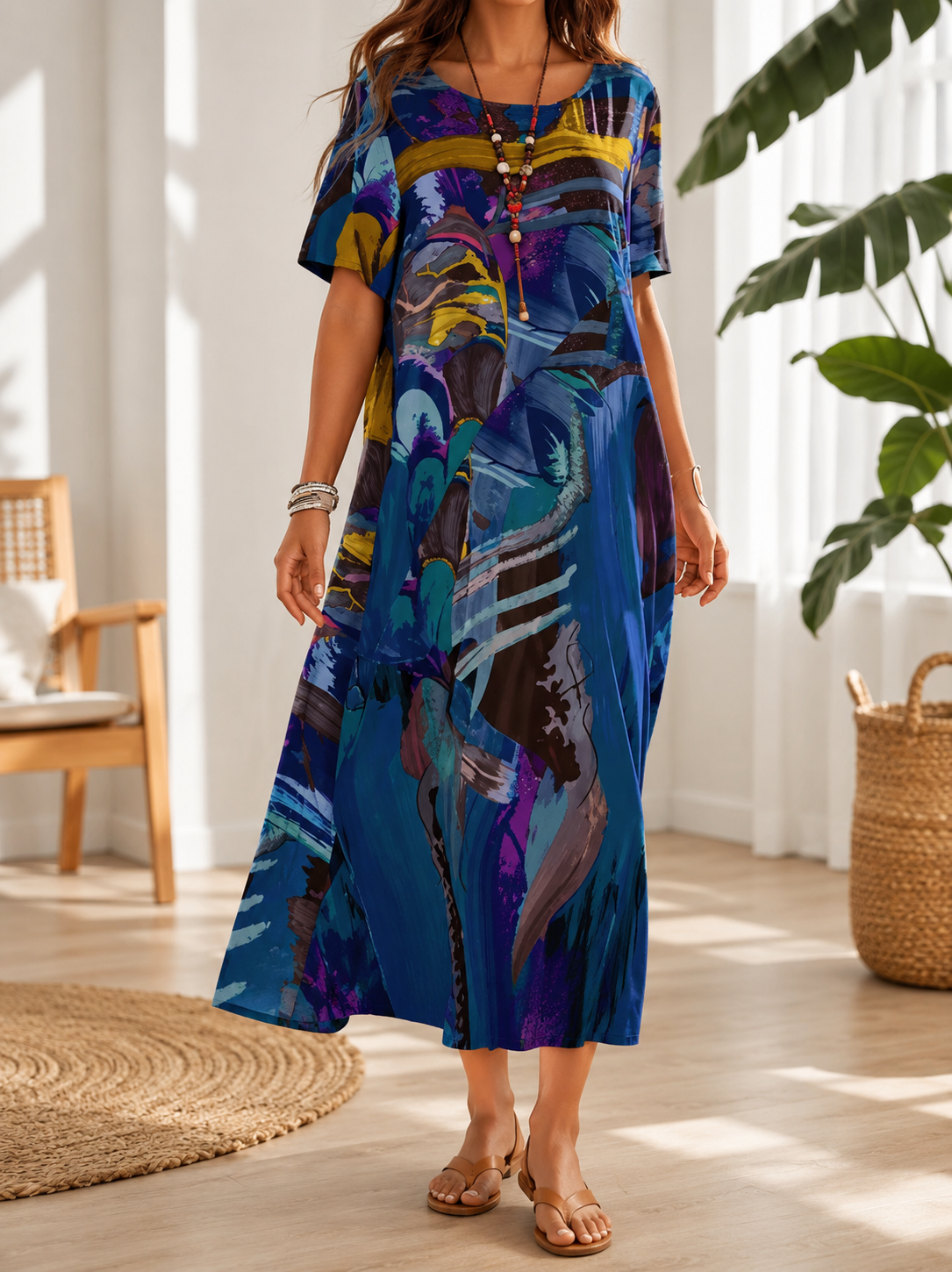 Ivy | Artful Print Midi Dress