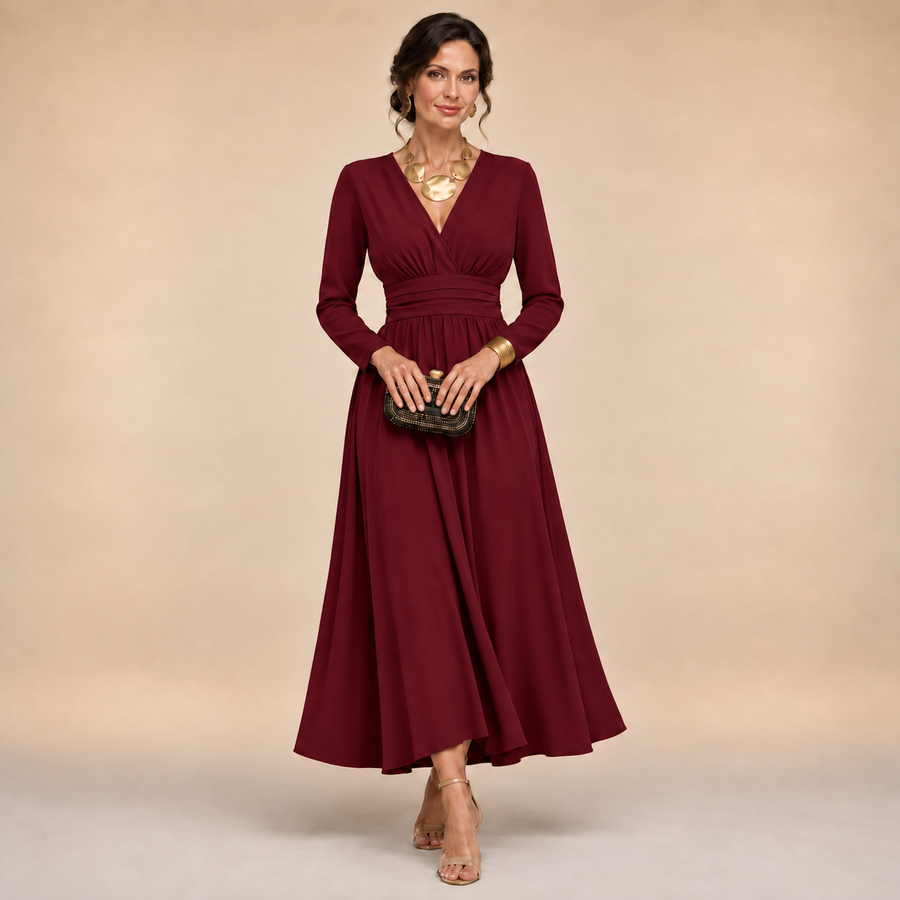 The Isabella Long Sleeve Wrap Dress