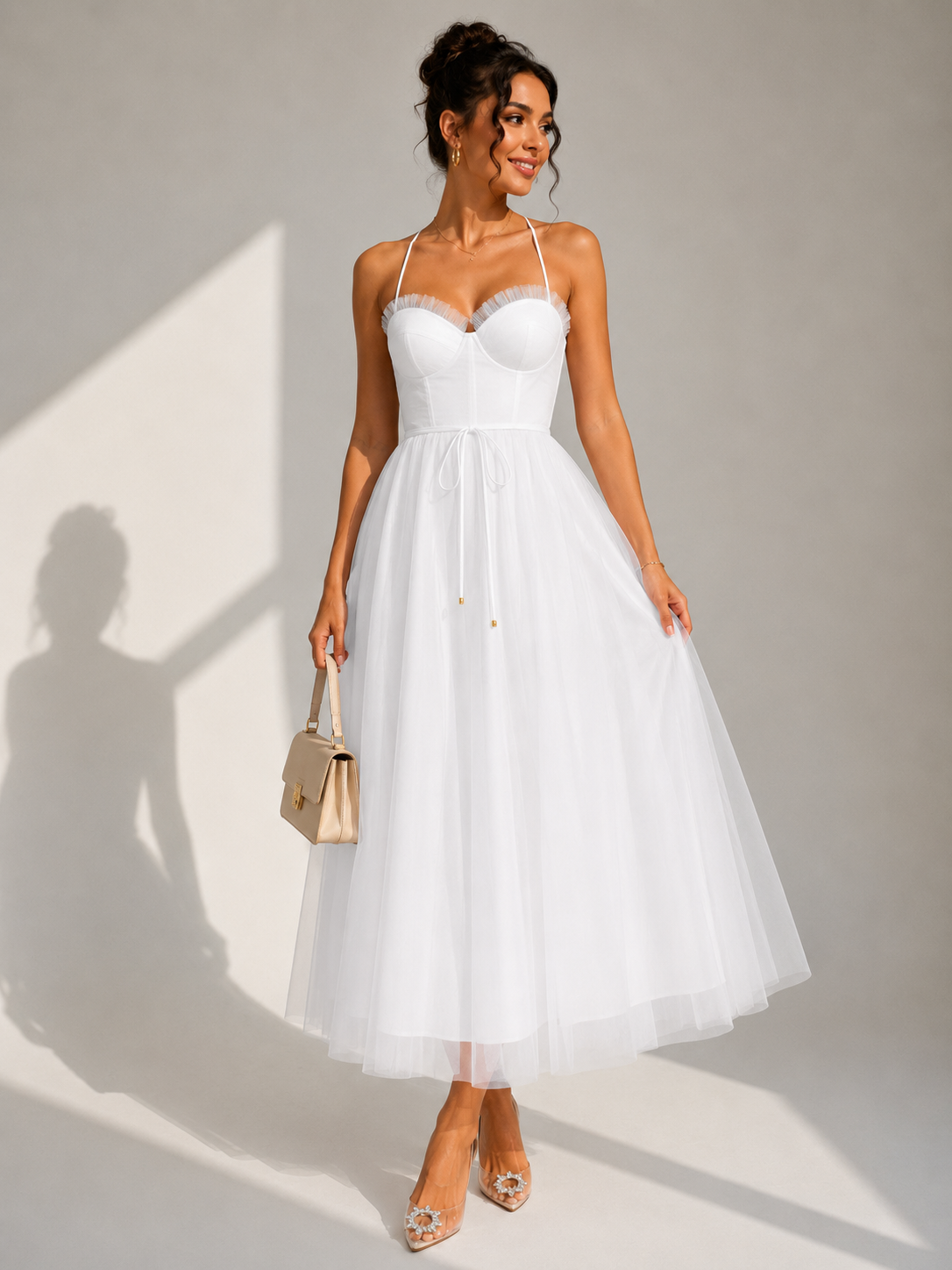 Harlow | Cinched Waist Midi Dress