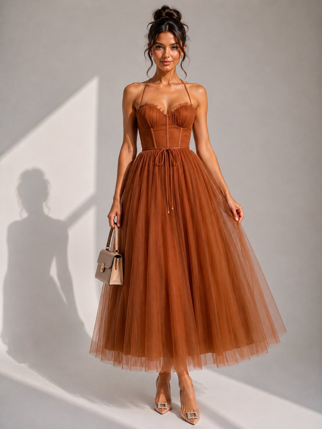 Harlow | Cinched Waist Midi Dress