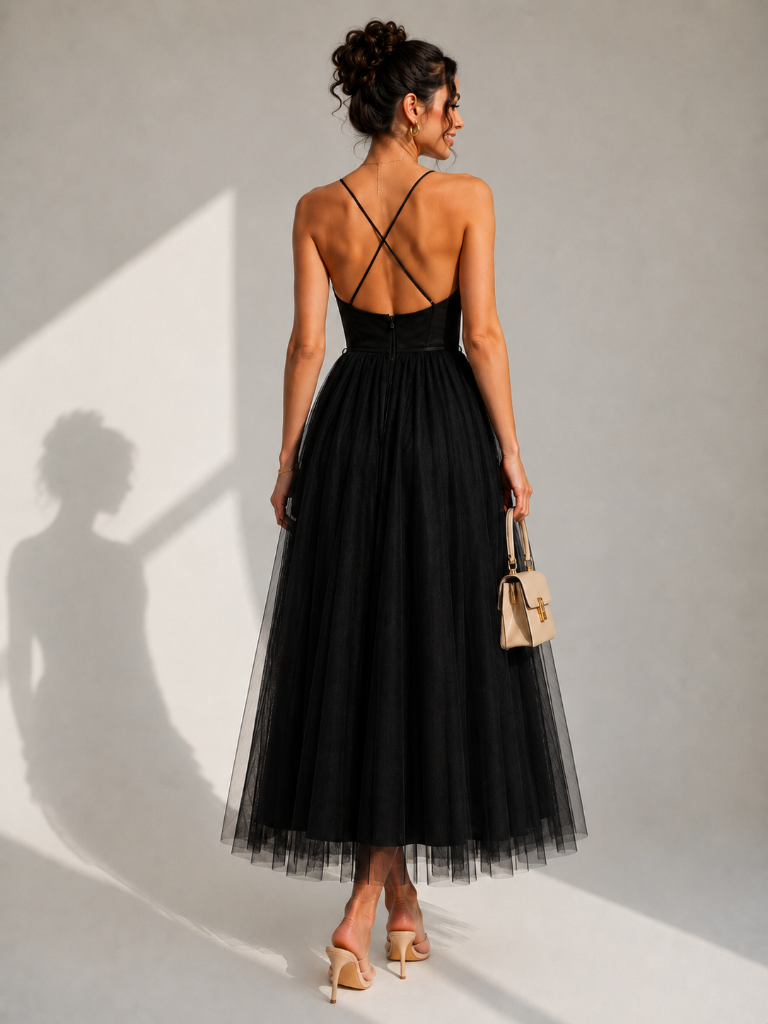 Harlow | Cinched Waist Midi Dress
