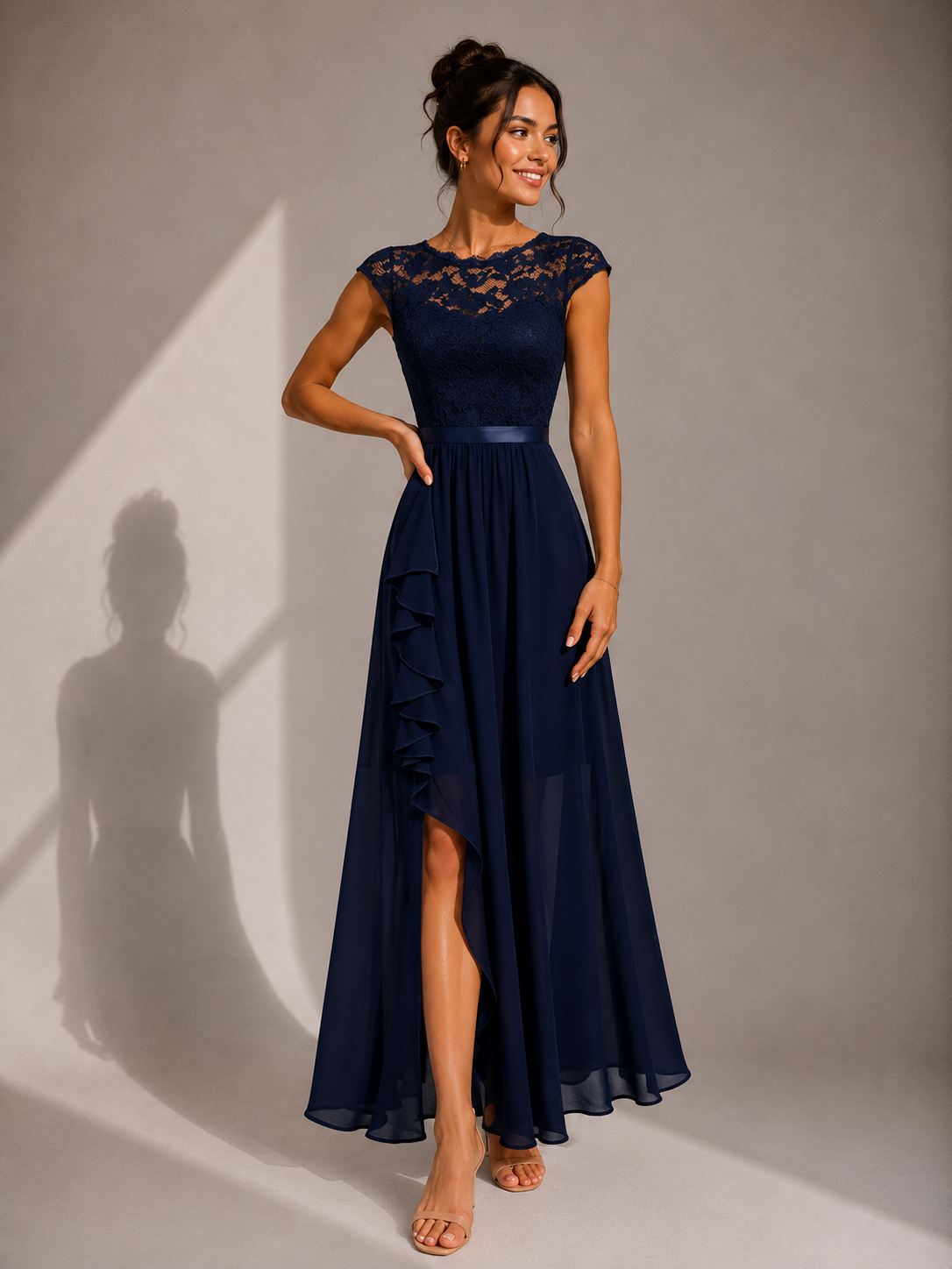 Isabelle | Ruffled Evening Maxi Dress