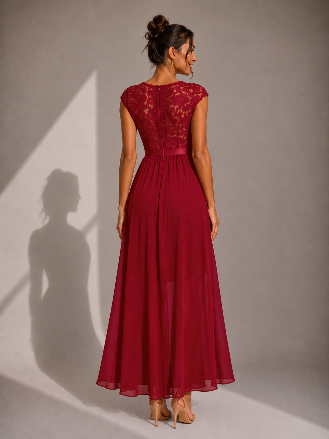 Isabelle | Ruffled Evening Maxi Dress