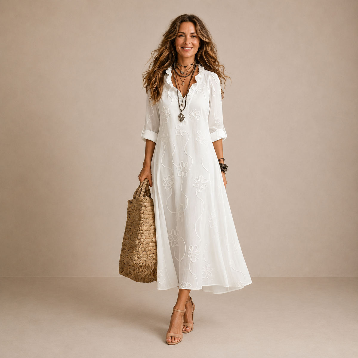 Freya | Relaxed Shirt Midi Dress