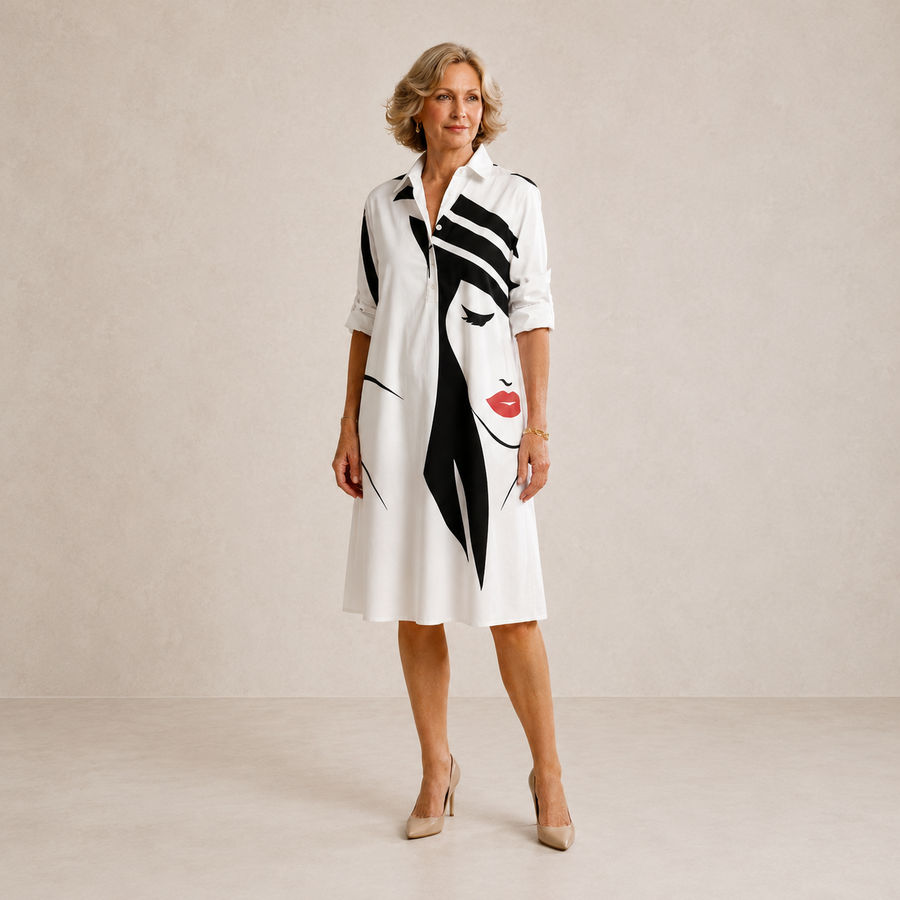 Gwyneth | Artful Midi Dress