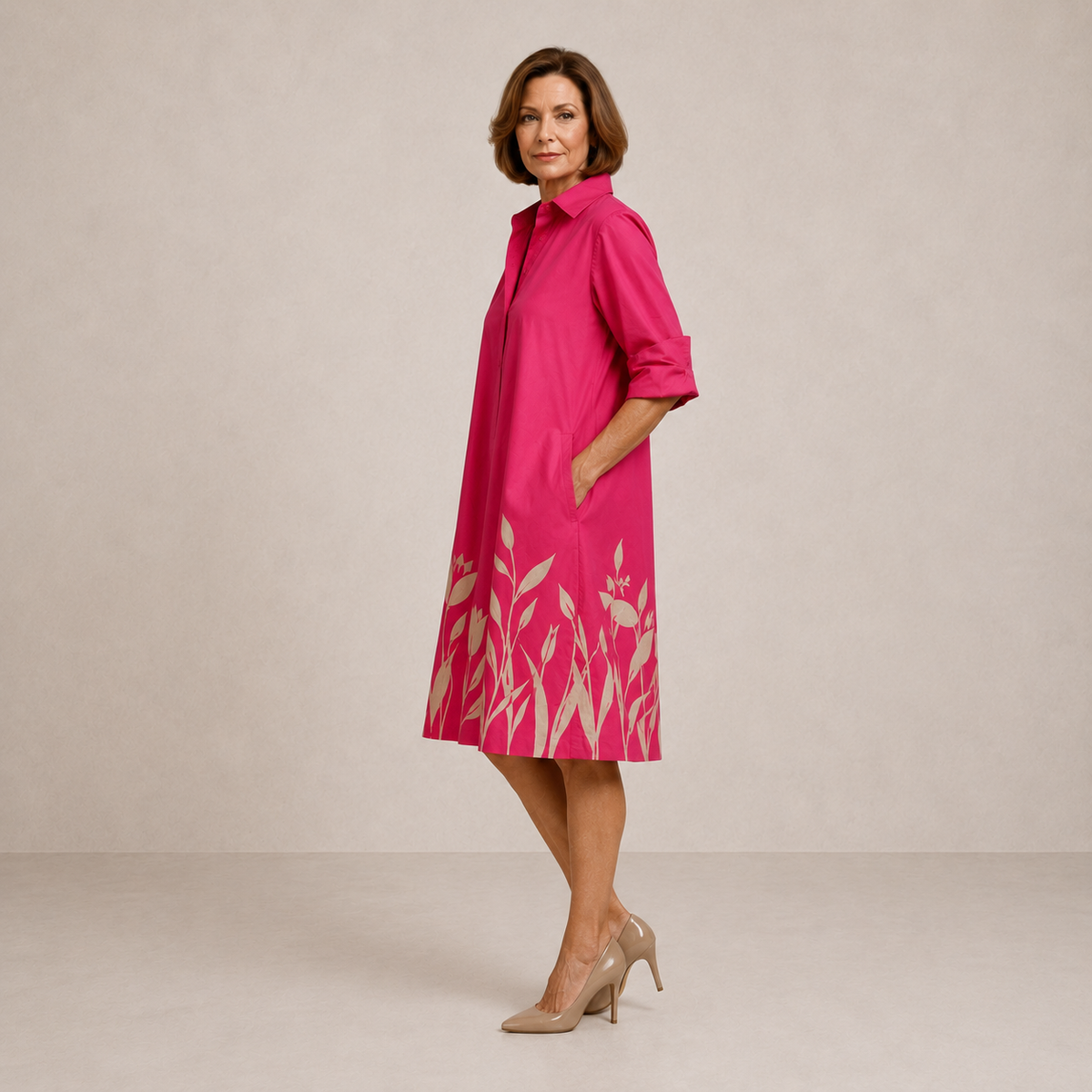 Fiona | Relaxed Midi Shirt Dress