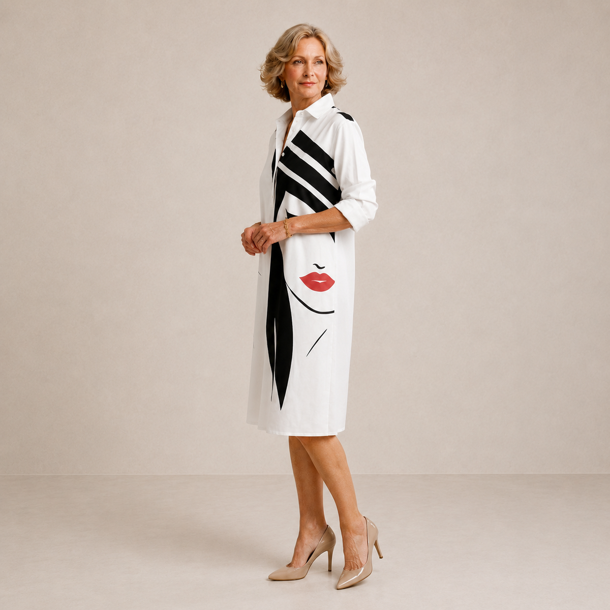 Gwyneth | Artful Midi Dress