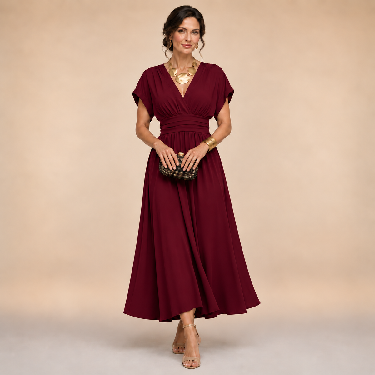 The Amelia Wrap Midi Dress