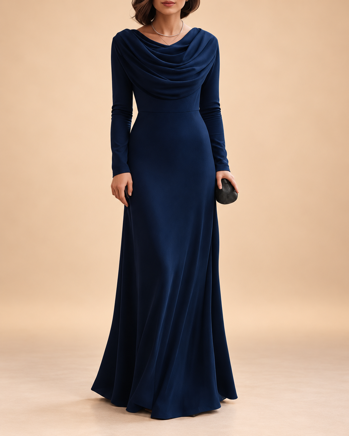 The Celeste Draped Maxi Dress – Sophisticated Elegance with a Graceful Feminine Silhouette