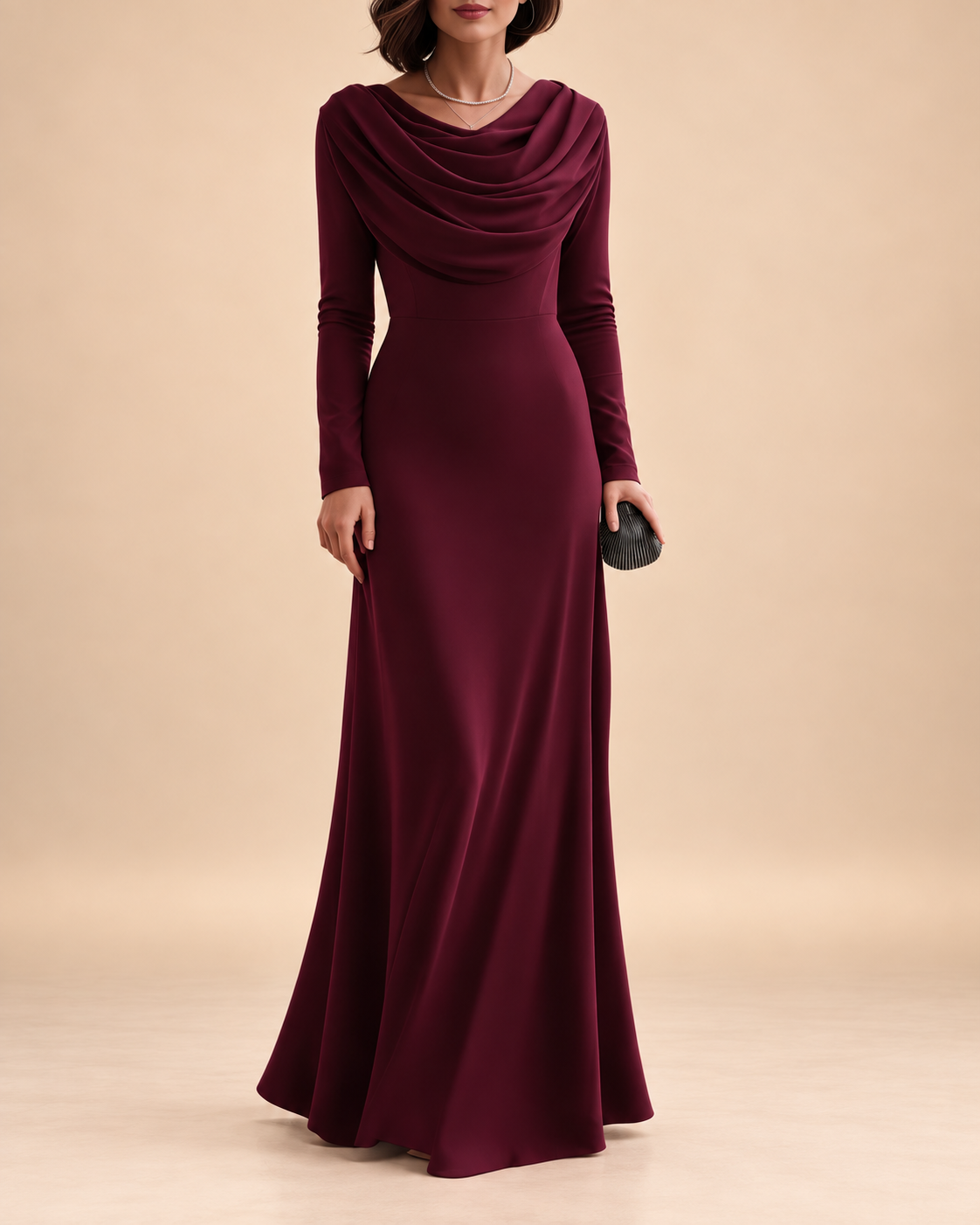 The Celeste Draped Maxi Dress – Sophisticated Elegance with a Graceful Feminine Silhouette