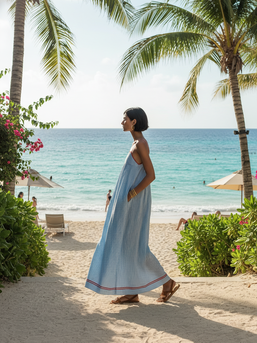 Coralie | Breezy Striped Maxi Dress