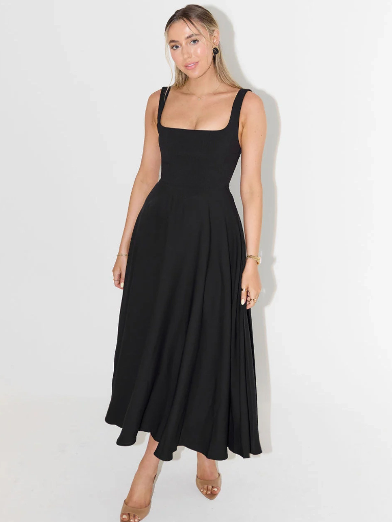 Greer | Square-Neck Midi Dress
