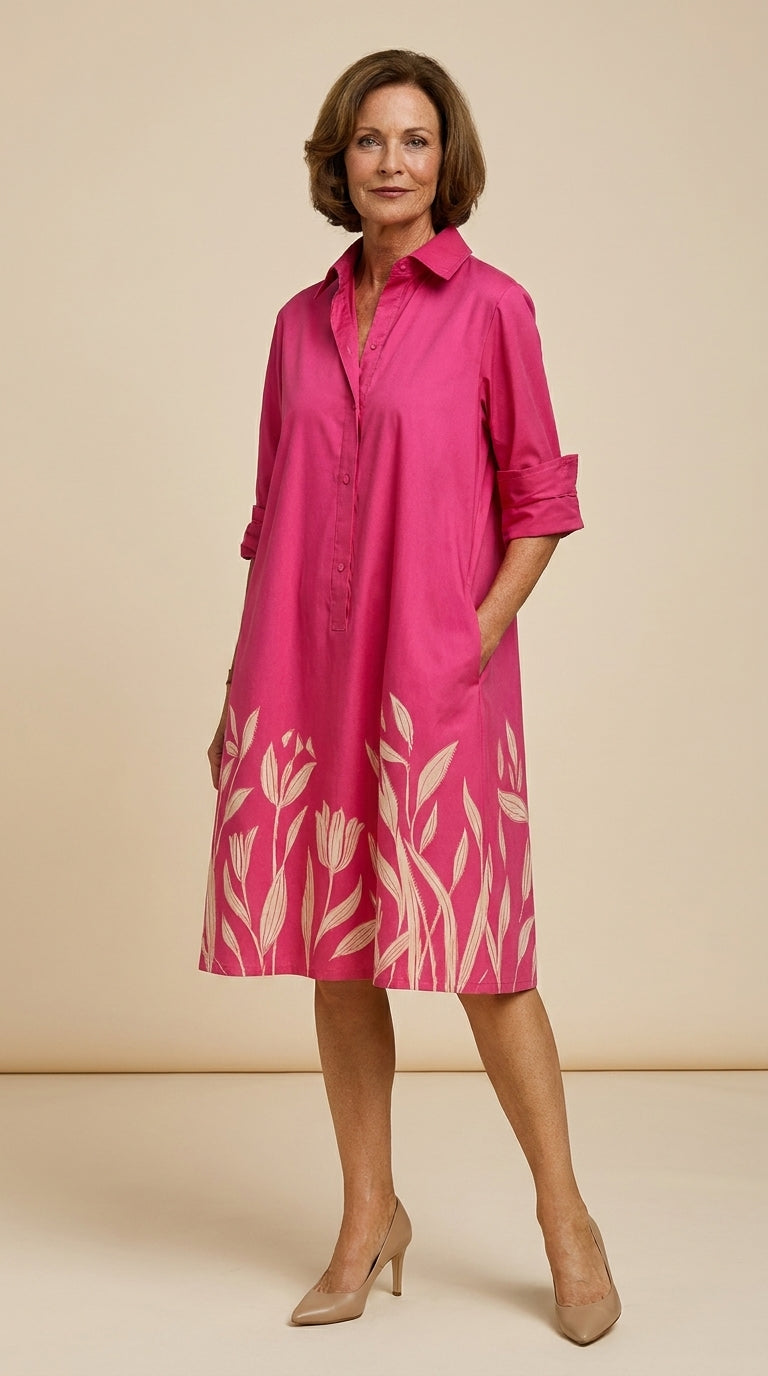 Fiona | Relaxed Midi Shirt Dress