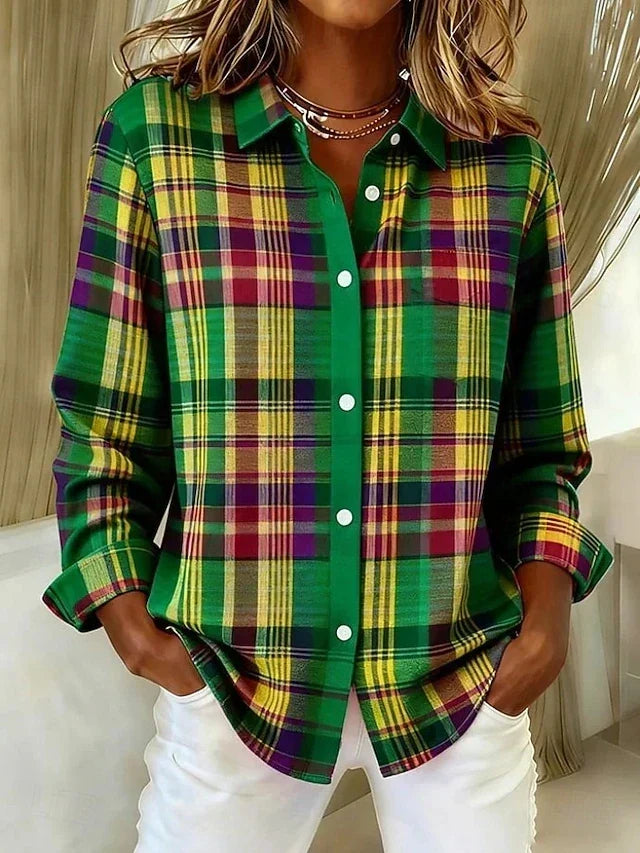 Holly | Vintage Plaid Blouse