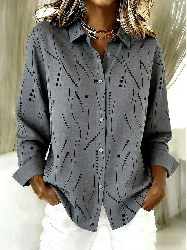 Joyce | Dotted Line Print Blouse