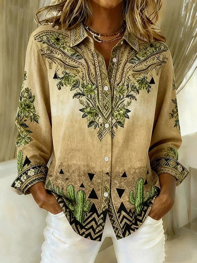 Wendy | Western Floral Blouse