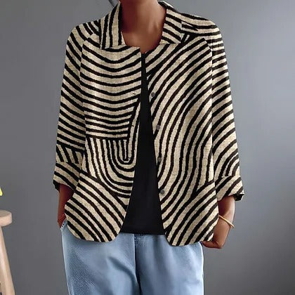 Beverly | Striped Open-Front Blazer
