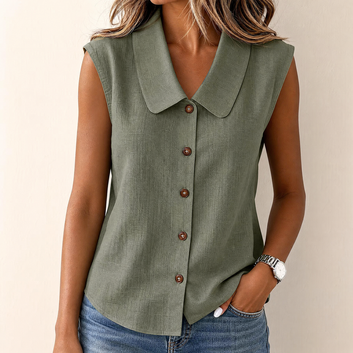 Linora | Collared Summer Top