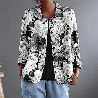 Felicity | Floral Open-Front Jacket