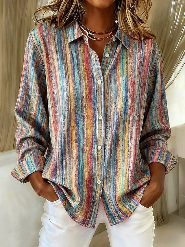 Beverly | Multicolor Stripe Blouse