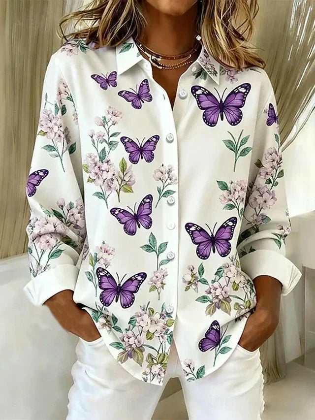 Dahlia | Butterfly Print Blouse