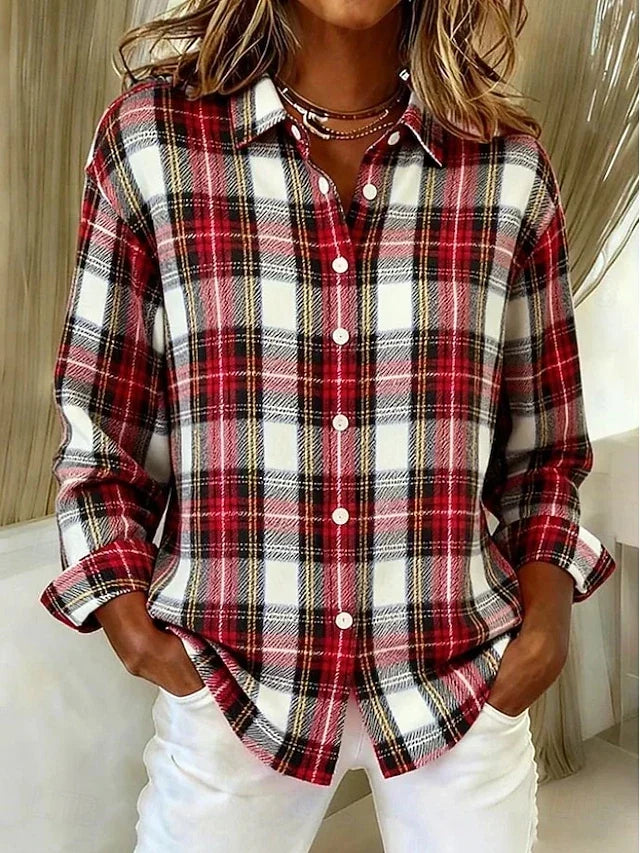 Holly | Vintage Plaid Blouse