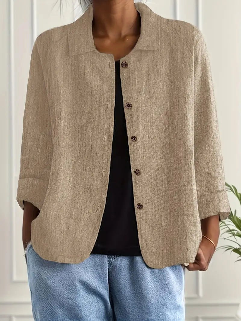 Thea | Relaxed Button-Front Overshirt