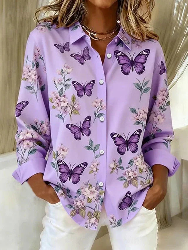 Dahlia | Butterfly Print Blouse